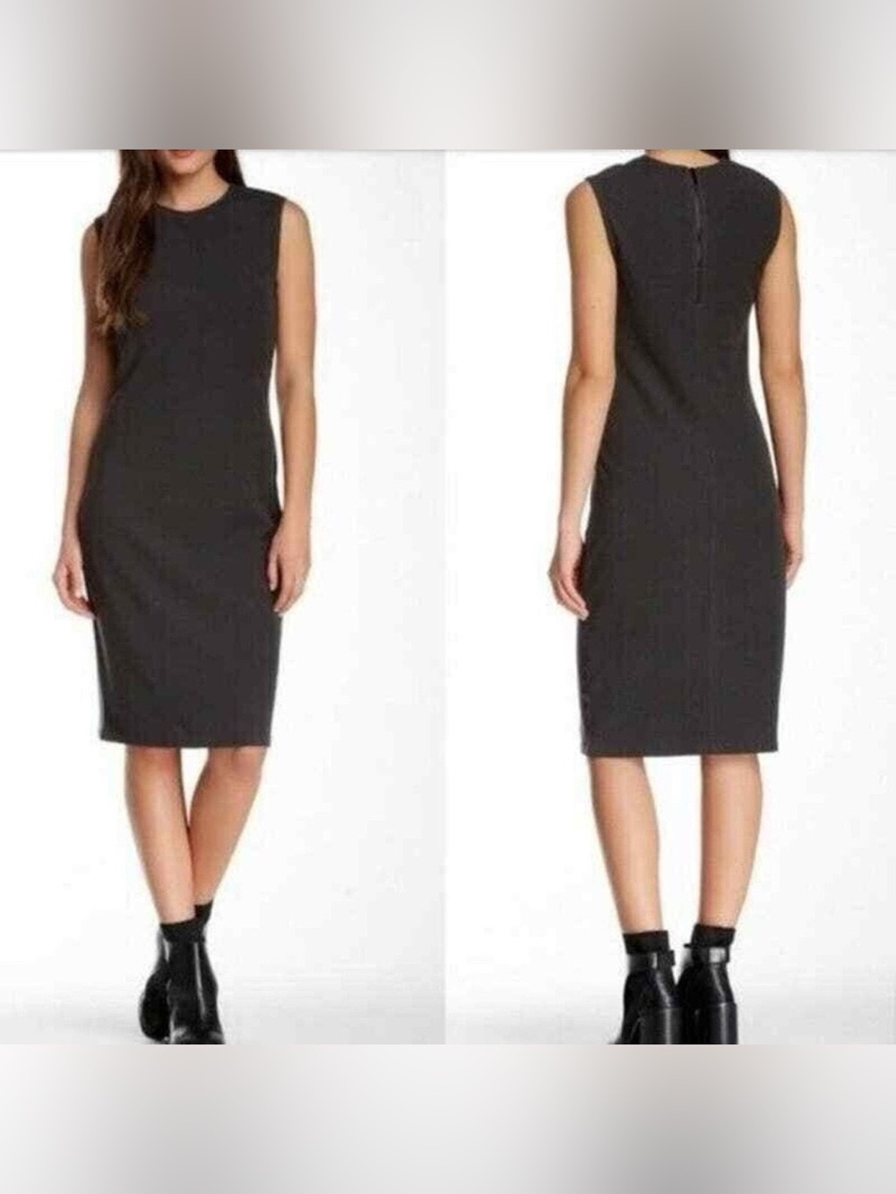 XS Vince Sleeveless Midi Sheath Dress
